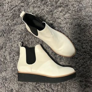 White ankle boots
